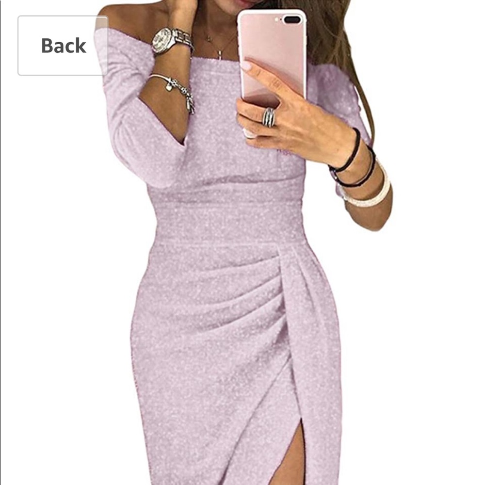 Sexy Sparkle Hugh slit dress